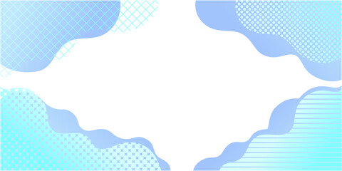 抽象柄の青色と水色のグラデーション背景イラスト