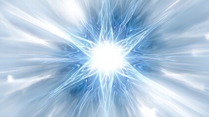 Naklejka premium Dynamic Abstract Light Explosion on a Technological Background, Ideal for Science and Design Posters. 