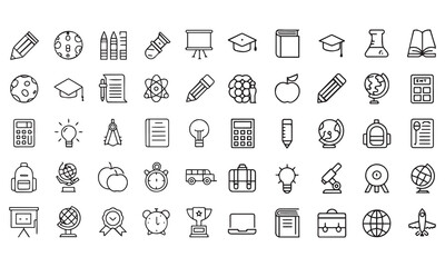 School icon seamless pattern. 