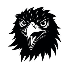 Tawny Eagle Angry Face Drawing