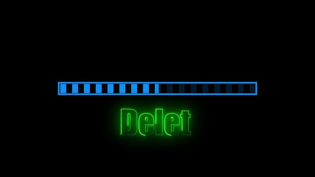 screen Loading bar downloading bar loading screen progress animation,0-100%Progress bar with loading bar animation for loading or downloading data on black background.