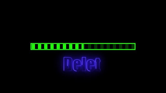 screen Loading bar downloading bar loading screen progress animation,0-100%Progress bar with loading bar animation for loading or downloading data on black background.