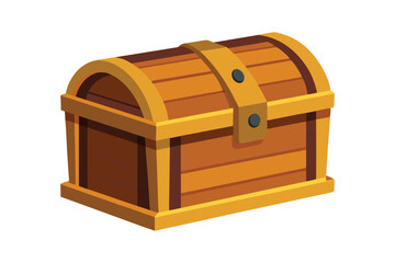 3d treasure chest isolated on white background