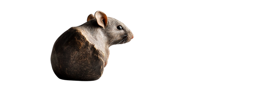 Artistic Mouse Sculpture, Side Profile, Isolated on Transparent PNG - Powered by Adobe