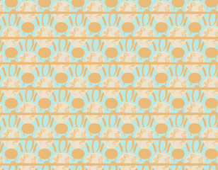 vector seamless pattern with cats, cats international day