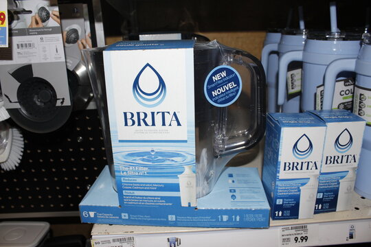 Brita water Filter pitcher closeup shelf