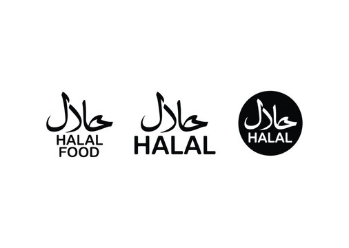 Halal icon vector logo design template  Vector