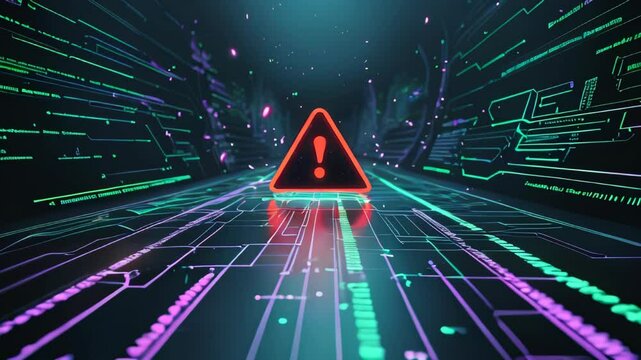 video of System compromised &mdash; warning: potential cyber virus attack detected. Immediate action required to prevent data breach, system failure, or unauthorized access 