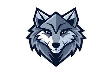 Fierce gray wolf head shows sharp detail and intense yellow eyes clearly