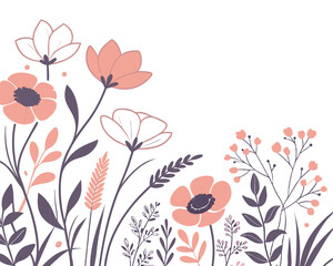 Elegant floral arrangement in earthy tones against a transparent background