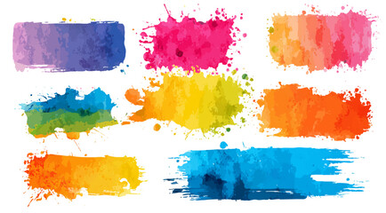 colorful  stock brush on white background. 