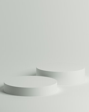 3D minimal background. 3D modern display stand for product presentation. 3D rendering, illustration.
