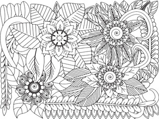 Flowers Coloring Pages For Adultes