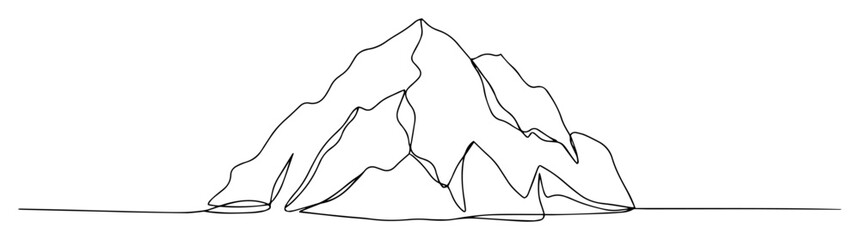 Fototapeta premium iceberg floating in ocean black and white
