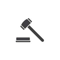 Vector icon hammer court 10 EPS