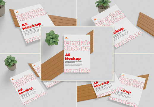 A5 Paper Size Mockup
