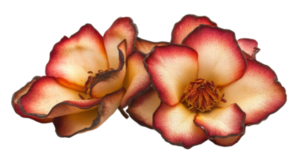 Unique desert rose flower background isolated on a Transparent background, PNG file.