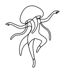 jellyfish with long tentacles