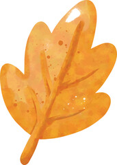 Hello Autumn Watercolor Clipart Set with Leaves, Pumpkin, Coffee, and Scarf