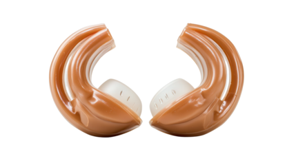 Wireless hearing enhancement device, background isolated on a Transparent background, PNG file.