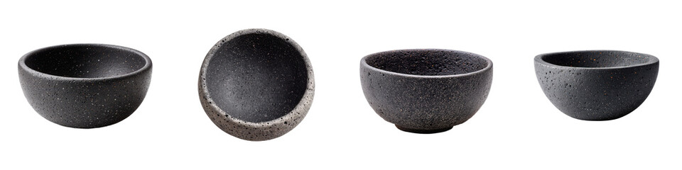 Elegant stoneware bowls showcasing artisanal craftsmanship, representing minimalist design and sophisticated aesthetic for refined home decor and gourmet dining