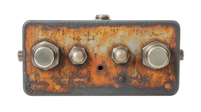 Vintage steel guitar pedal background isolated on a Transparent background, PNG file.