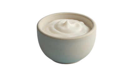 White Skincare Cream in Ceramic Bowl