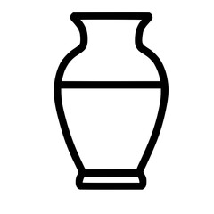 Simple Outline Vase Flower Pot Ceramic Pottery Decoration Icon