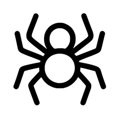 Simple Line Arachnid Spider Insect Bug Outline Icon Illustration