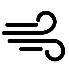 Simple Flat Line Art Wind Symbol Weather Element Icon Graphic