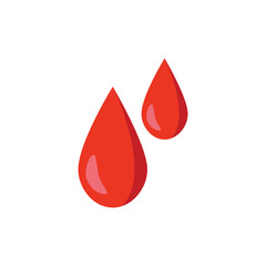 Blood droplet icon, blood drop medical icon on white background.