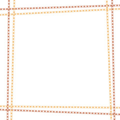 アフリカンテイストのWライン四角形フレーム
