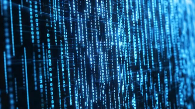 Abstract digital binary code display