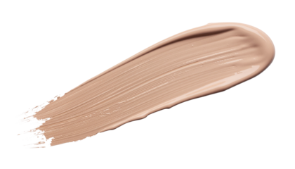 Creamy foundation swatch on white