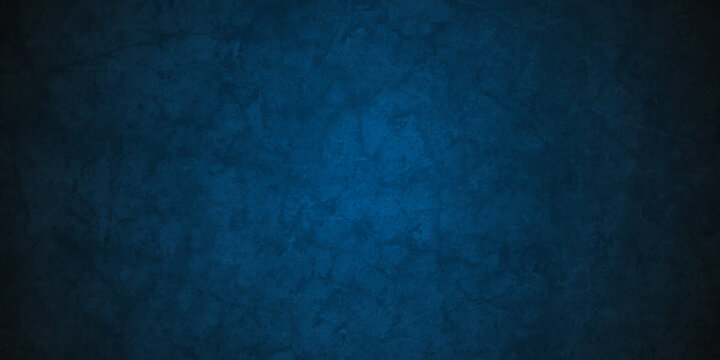 Dark Blue background with grunge backdrop texture, watercolor painted mottled blue background, colorful bright ink and watercolor textures on black paper background.	