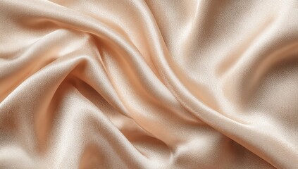 Obraz premium Soft, peachy silk drapes in folds