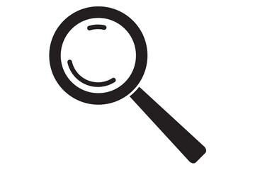 Search icon set. Magnifying glass symbol. Loupe logo. Magnifying glass icon in Black line art vector logo. eps 10