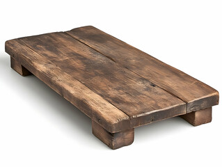 Rustic Wooden Platform 3D Render