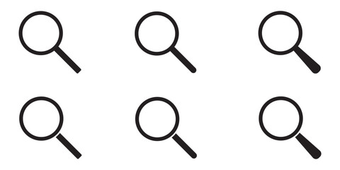 search icon, magnifying glass icon . Magnifying glass  icon . eps 10 