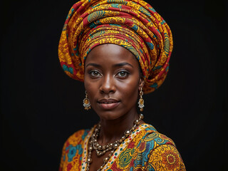 Beautiful African Woman in Traditional Attire