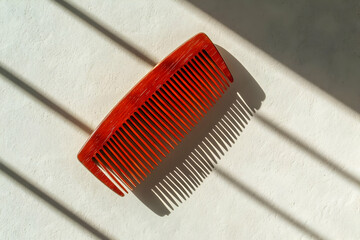 Red Hair Comb Still Life Illustration