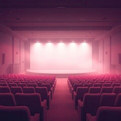 Digital sketch, painterly style, iridescent colors, soft light. Theater interior stage, with generative ai