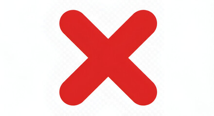 Obraz premium Vibrant Red Cross Symbol on White Background for Graphic Design Usage