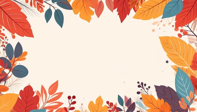 Autumn leaves fall decoration natural setting graphic design vibrant colors aesthetic view seasonal concept for creative projects