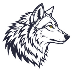 Naklejka premium wolf head vector