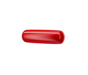 3D Red blue minus symbol with a modern, sleek and minimalistic design. 3d illustration