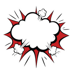 Bold vector explosion effect with sharp lines and impact burst