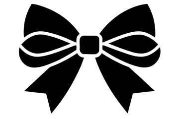 black and white bow