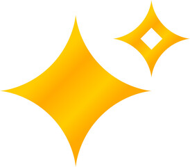 Yellow golden sparkle star icon PNG