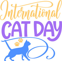 International Cat Day Lettering
